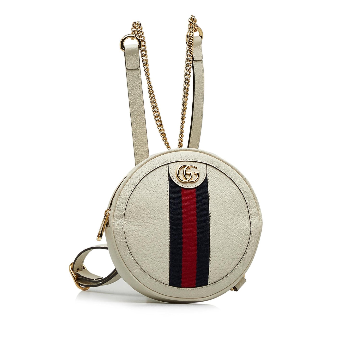 Gucci Mini Leather Round Ophidia Backpack