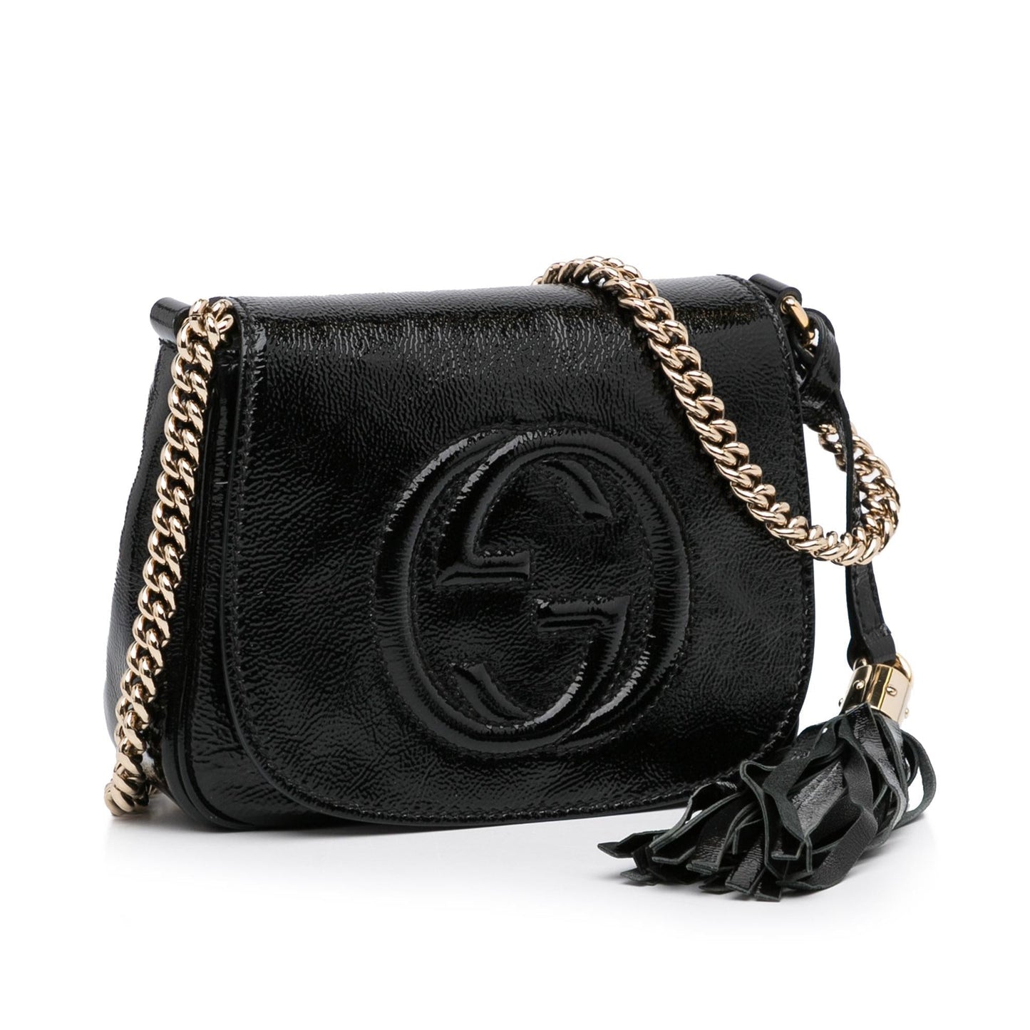 Gucci Patent Soho Flap Crossbody Bag (SHG-EIjZmu)