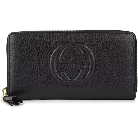 GUCCI GRAINED CALFSKIN LEATHER SOHO ZIPPY WALLET