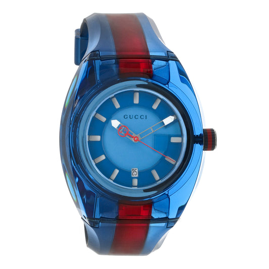 Gucci Sync XXL Blue Dial Two Tone Watch