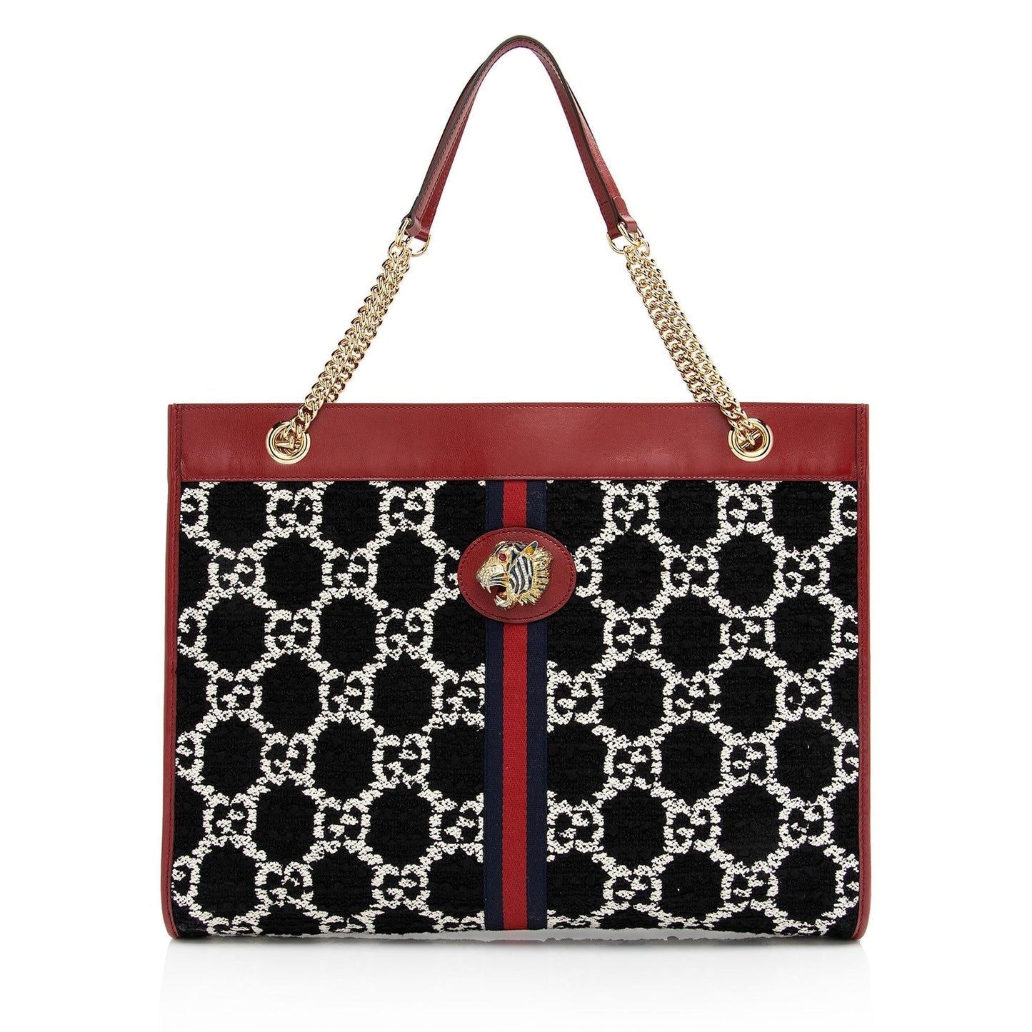 Gucci Tweed Rajah Large Tote (SHF-LR1VlY)