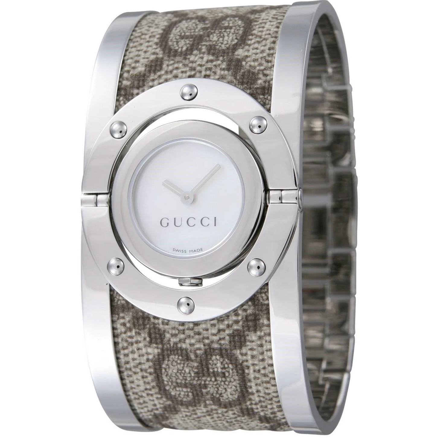 GUCCI SWISS TWIRL GUCCISSIMA STAINLESS WATCH