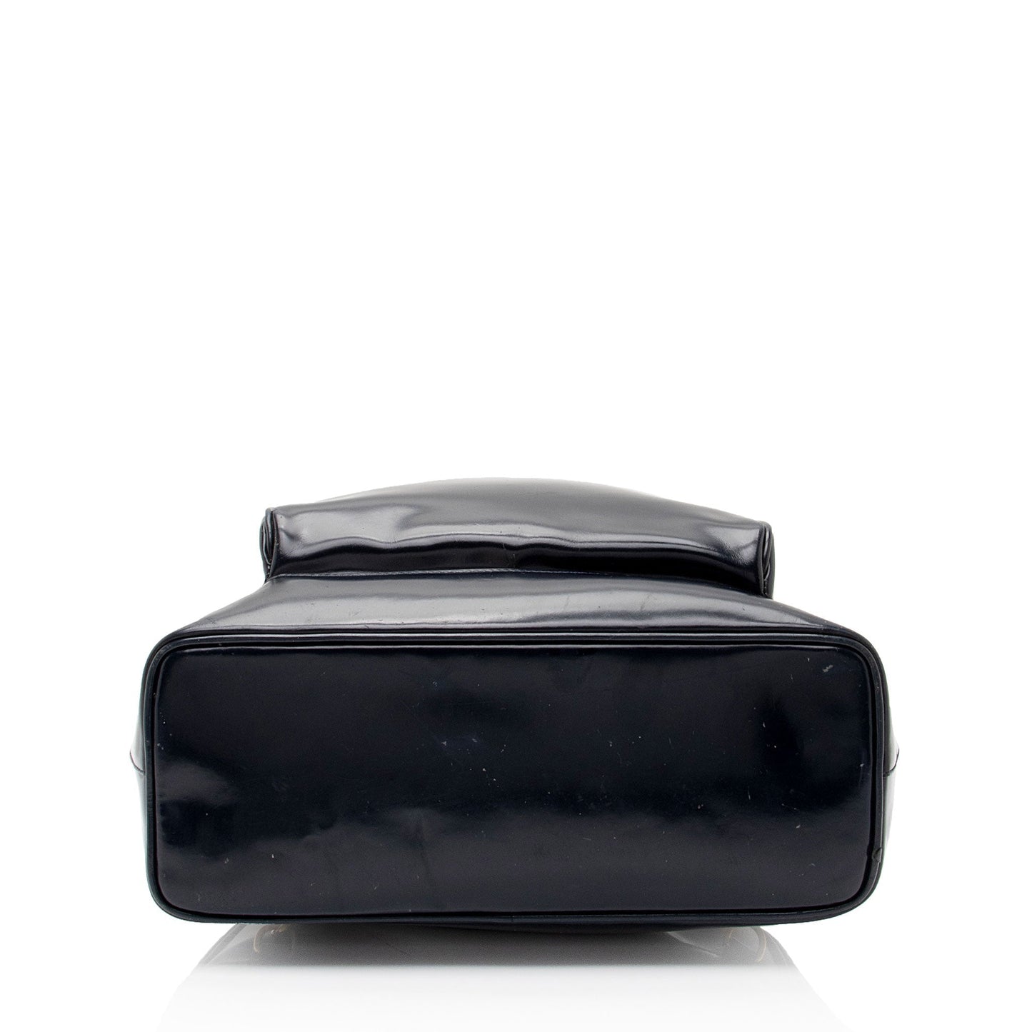 Gucci Vintage Patent Leather Bamboo Sling Backpack (SHF-dSK8BK)
