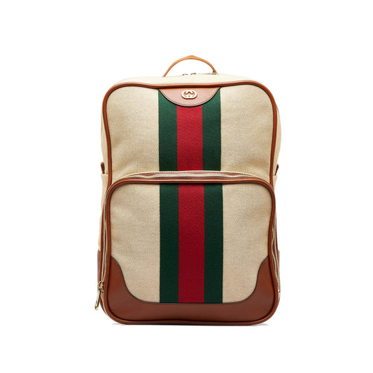 Gucci Web Canvas Backpack (SHG-shIR2a)