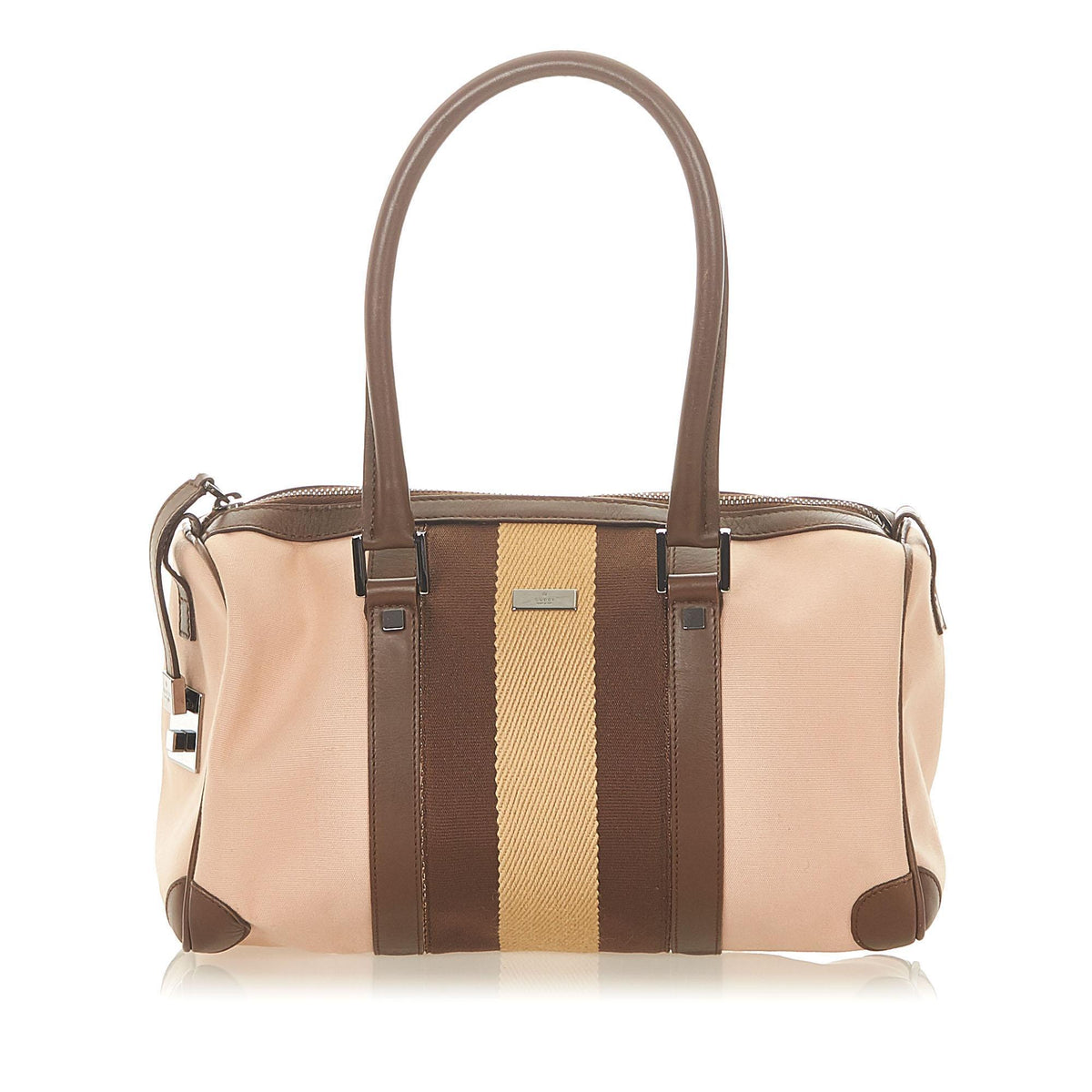 G*G Web Leather Boston Bag (SHG-20230)