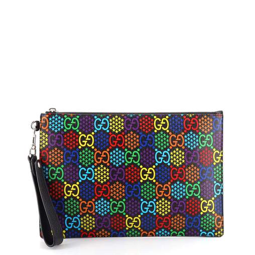 Gucci Psychedelic Rainbow GG Wristlet Clutch Clutch