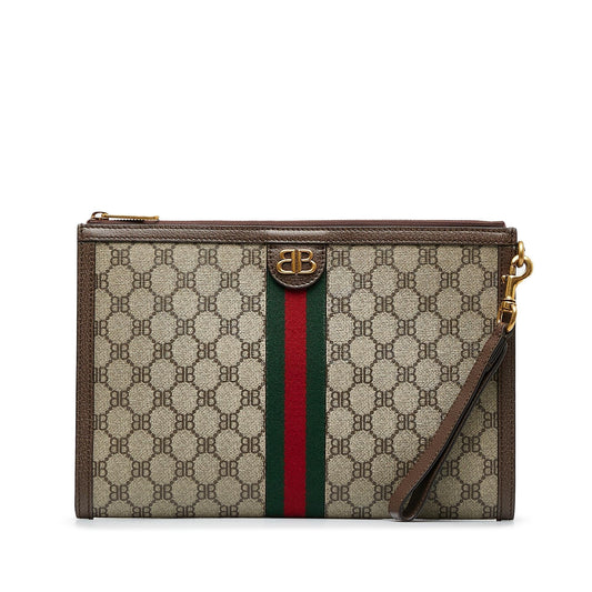 Gucci X Luxury Balenciaga  BB Supreme Ophidia Web Clutch (SHG-dS0YCq)