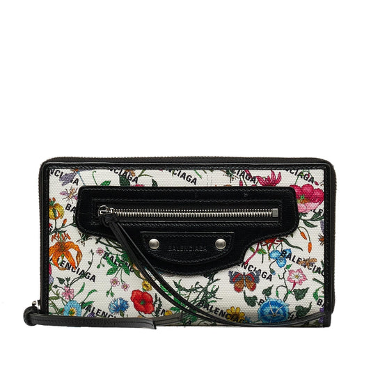 Gucci x Luxury Balenciaga  The Hacker Project Neo Classic Flora Print Zip Around Wallet (SHG-mz0AfE)