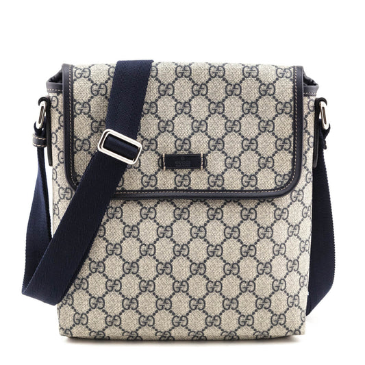 Gucci Navy GG Supreme Small Messenger Bag