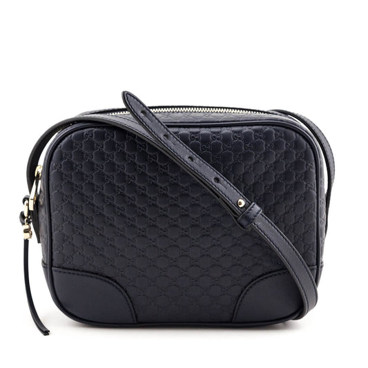 Gucci Navy Soft Microguccissima Mini Bree Messenger Bag