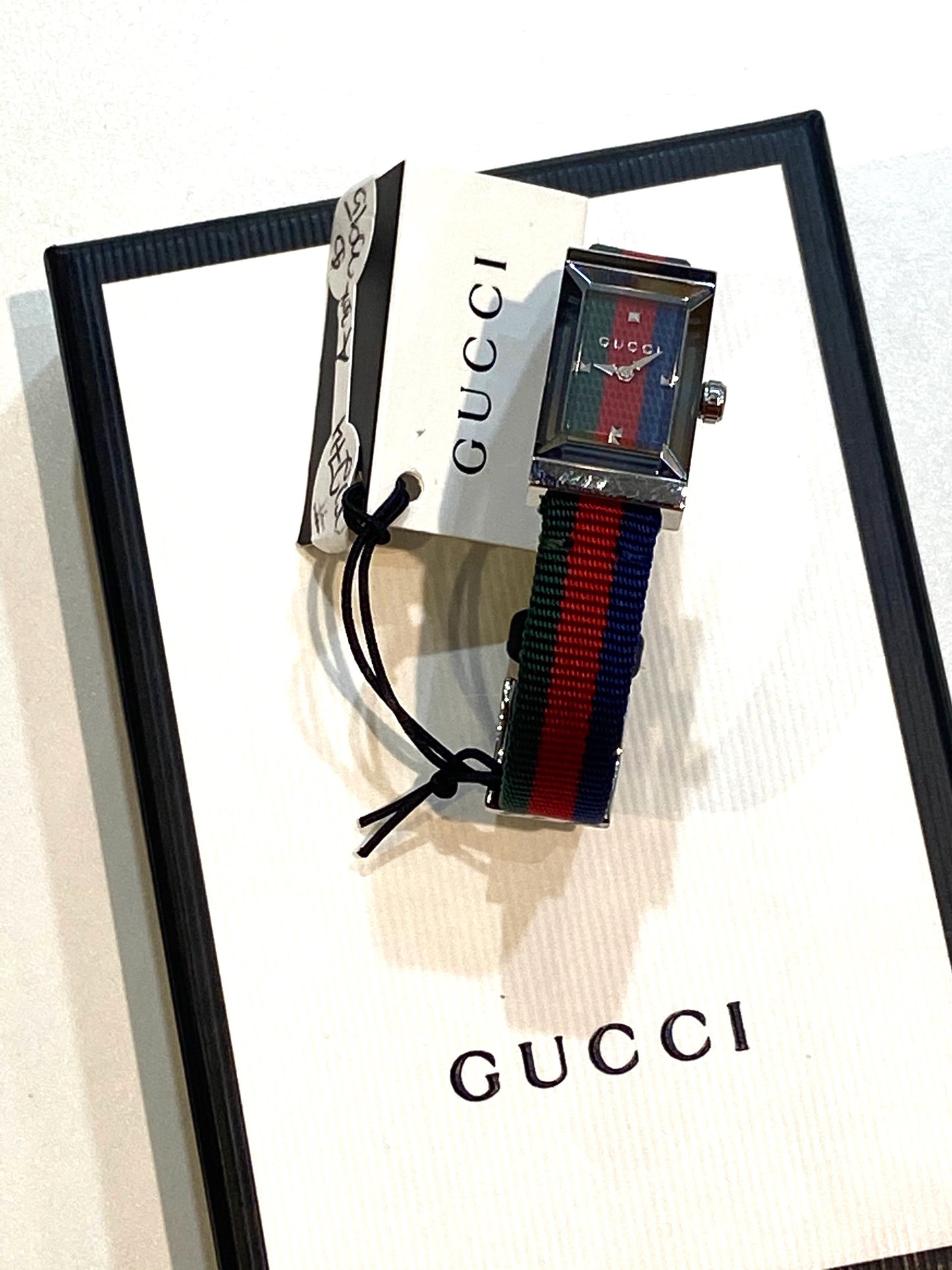 GUCCI G FRAME WEB DIAL 17529950 LADIES WATCH