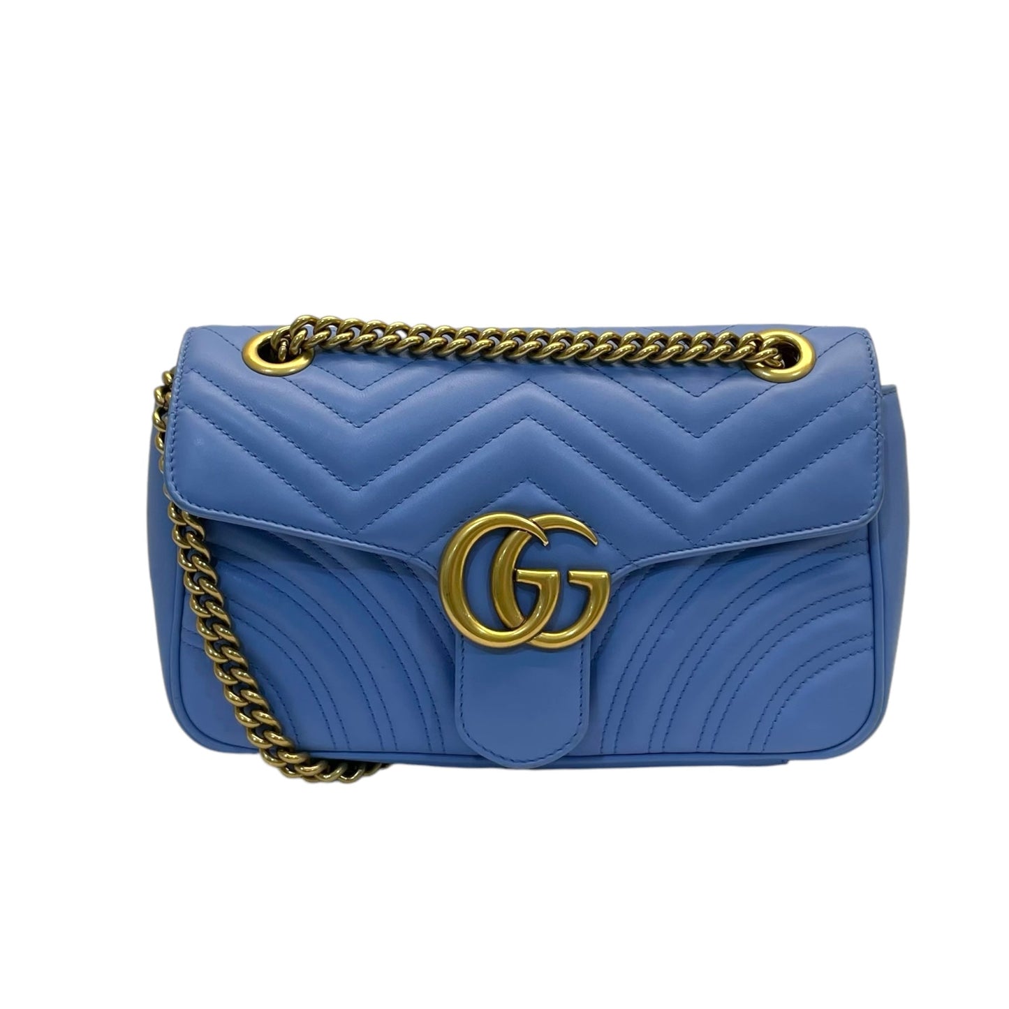 Gucci Leather GG Marmont Matelasse Shoulder Bag