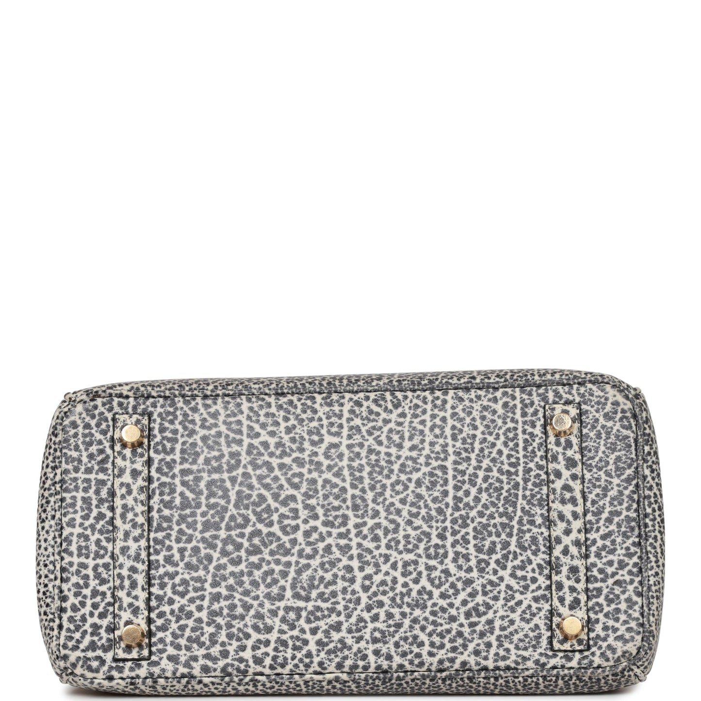 Vintage Hermes Birkin 30 White Dalmatian Buffalo Gold Hardware