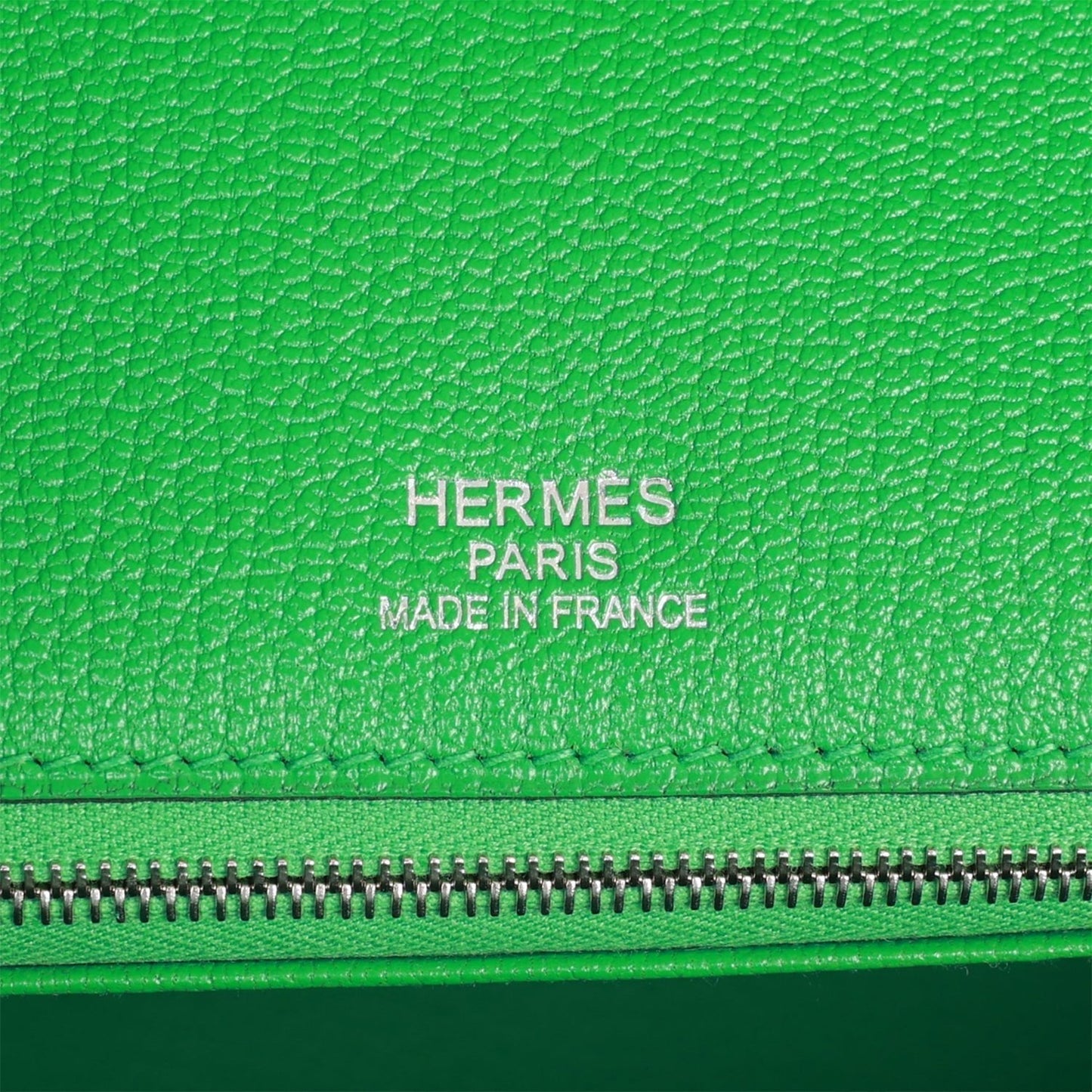 Hermes Grizzly Ghillies Birkin 35 Vert de Gris, Bambou and Taupe Doblis Palladium Hardware