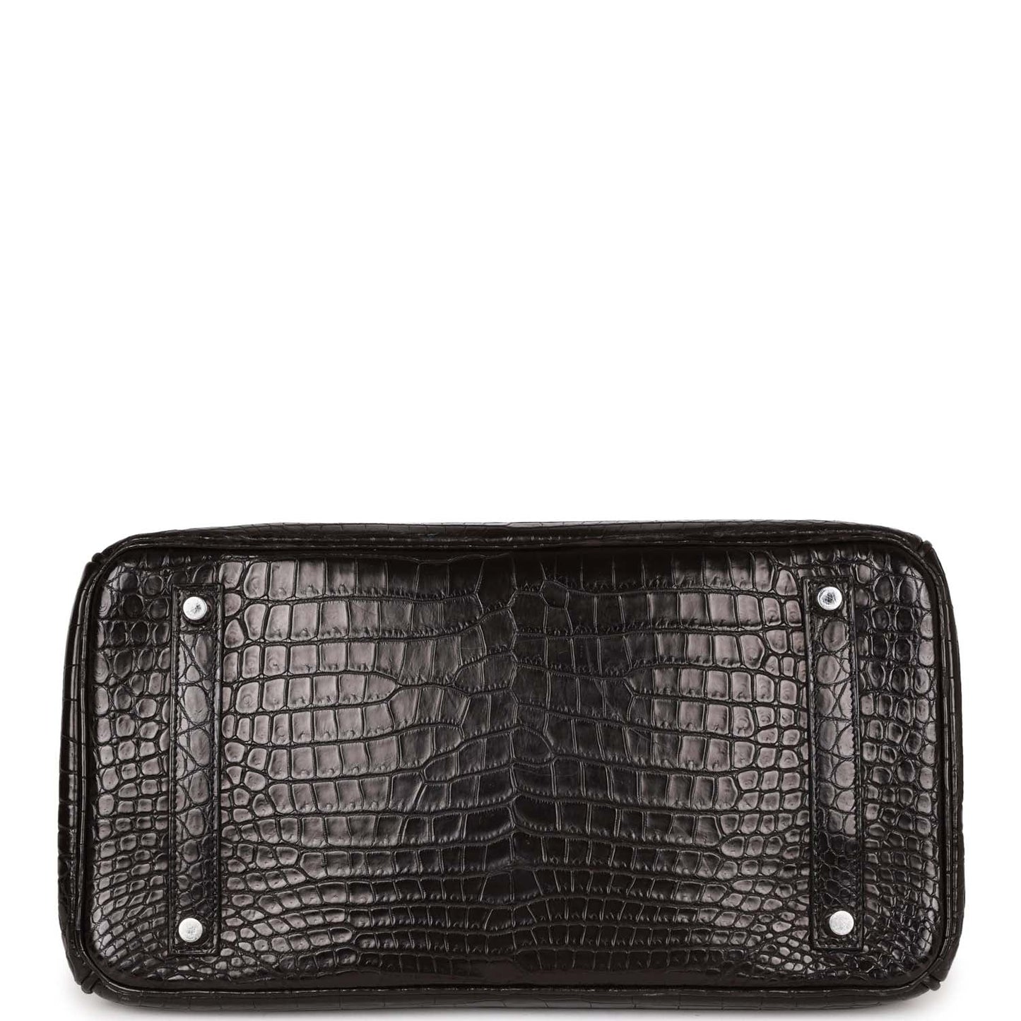 Top Quality Hermes Birkin 35 Black Matte Crocodile Porosus Palladium Hardware