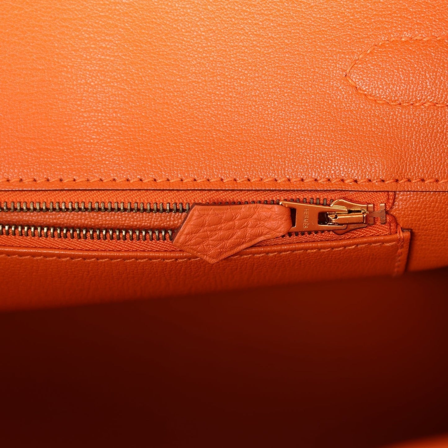 Top Quality Hermes Birkin 35 Orange H Clemence Gold Hardware