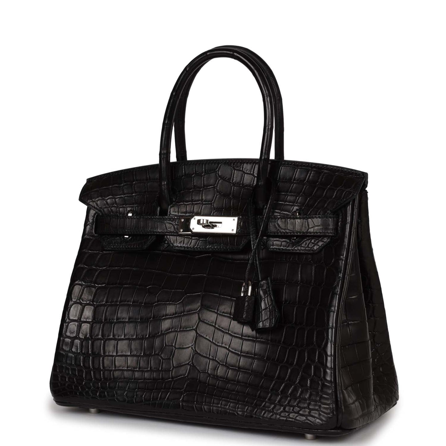 Hermes Birkin 30cm Black Matte Niloticus Crocodile Palladium Hardware