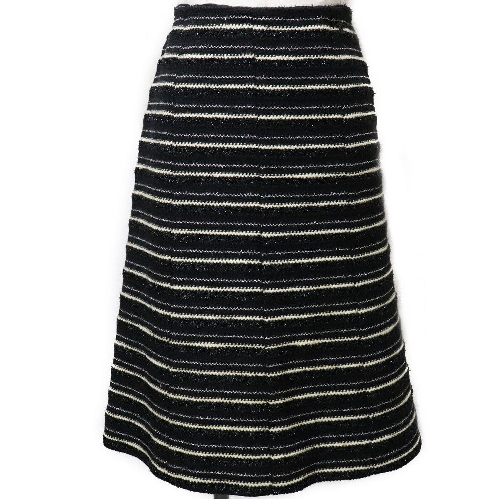 CHANEL skirt P19873V11554 tweed black flare skirt Women 38 Used