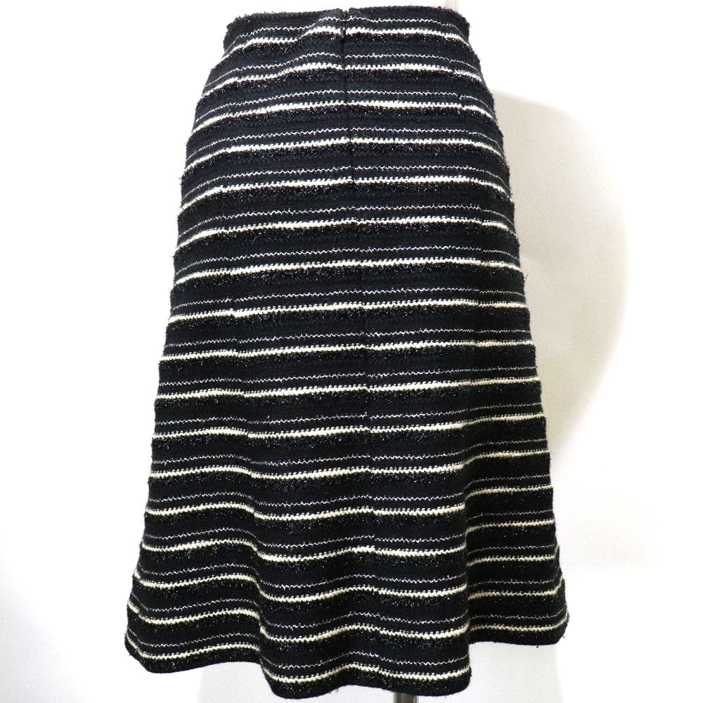 CHANEL skirt P19873V11554 tweed black flare skirt Women 38 Used