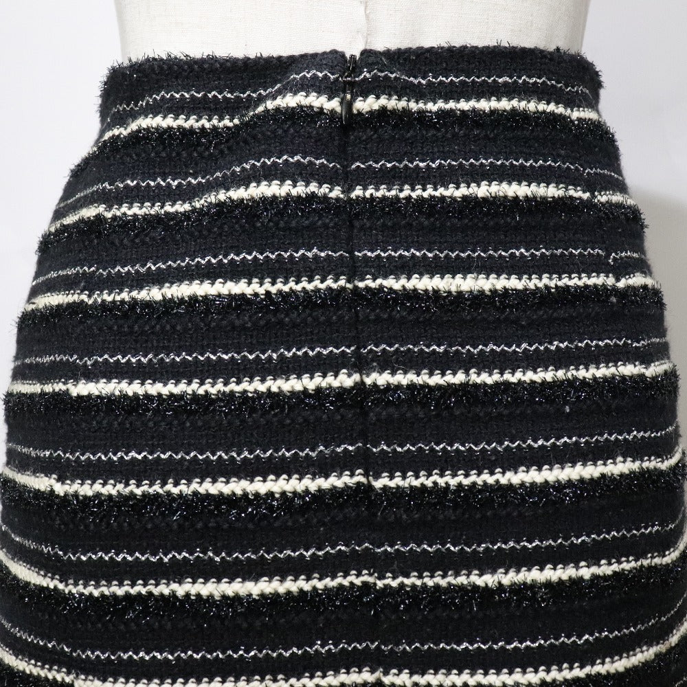 CHANEL skirt P19873V11554 tweed black flare skirt Women 38 Used
