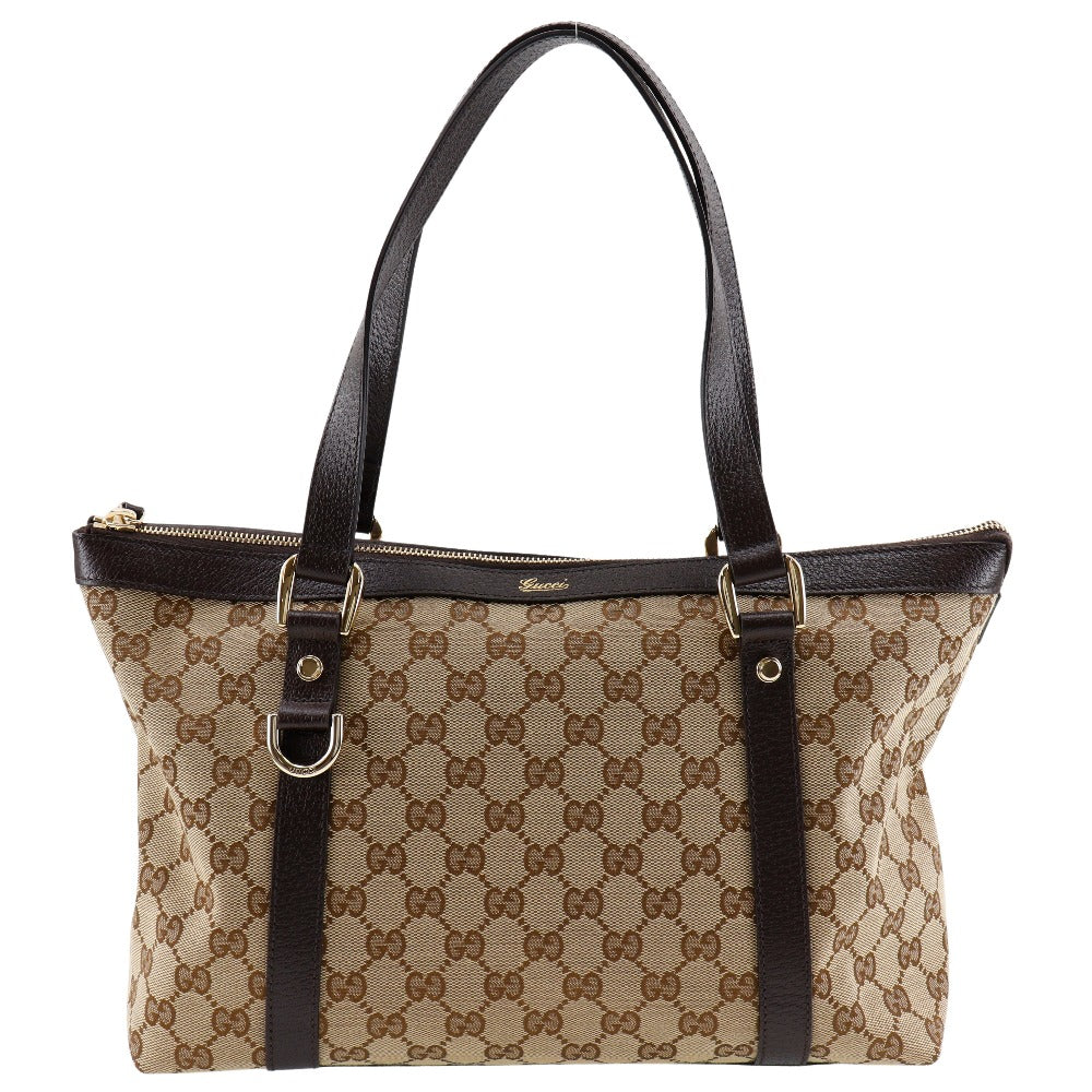 GUCCI Tote Bag 141470 GG canvas Brown Women Used