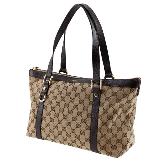 GUCCI Tote Bag 141470 GG canvas Brown Women Used