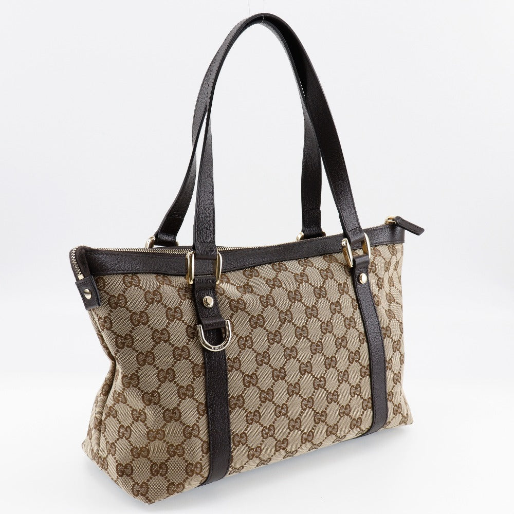 GUCCI Tote Bag 141470 GG canvas Brown Women Used