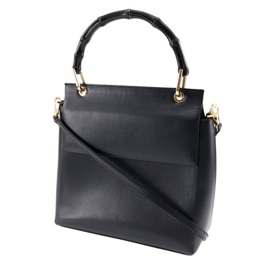 GUCCI Shoulder Bag 001.1887 Calfskin, Bamboo black Women Used