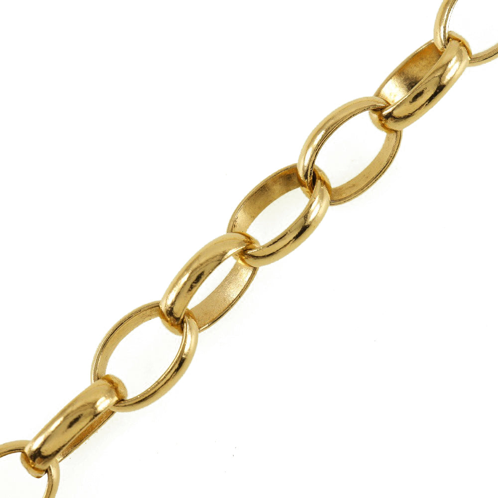CHANEL Necklace Plated Gold gold vintage Round logo Women Used