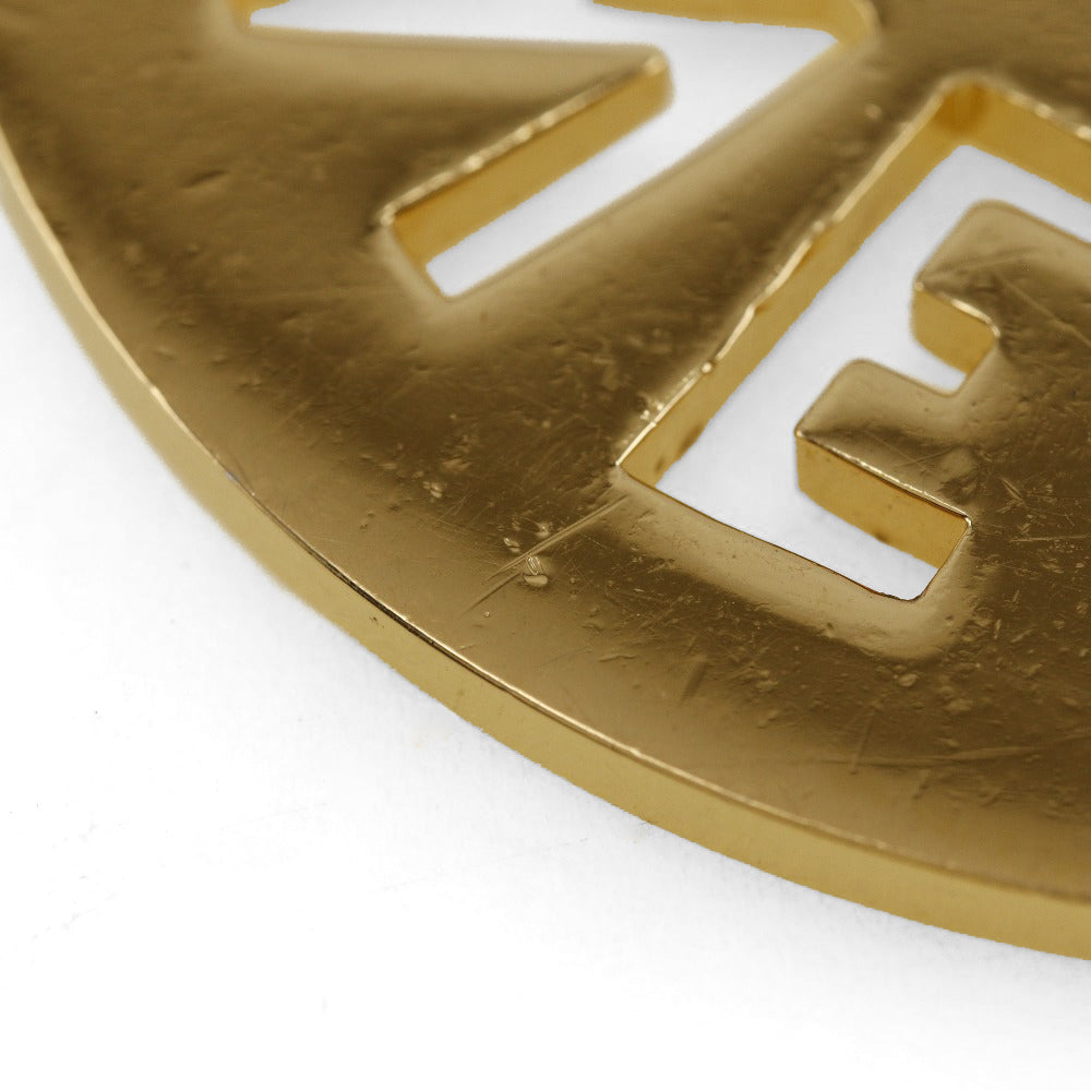 CHANEL Necklace Plated Gold gold vintage Round logo Women Used