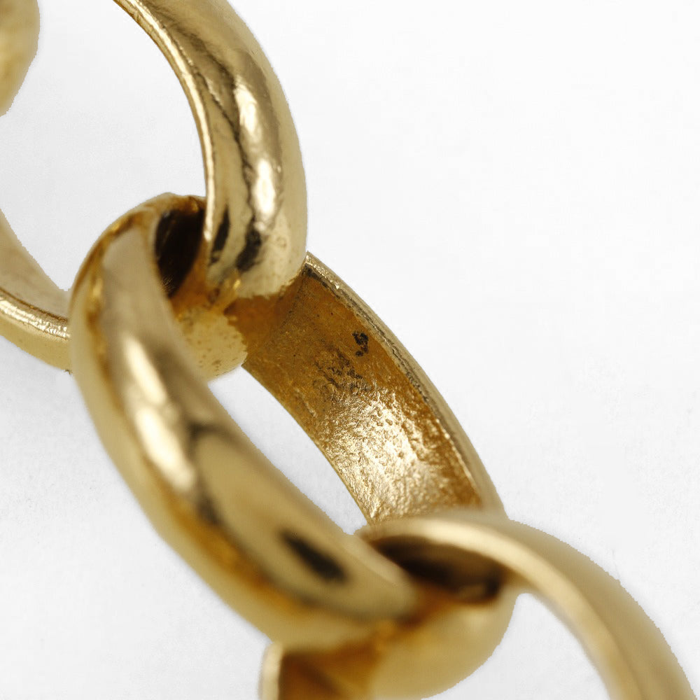 CHANEL Necklace Plated Gold gold vintage Round logo Women Used