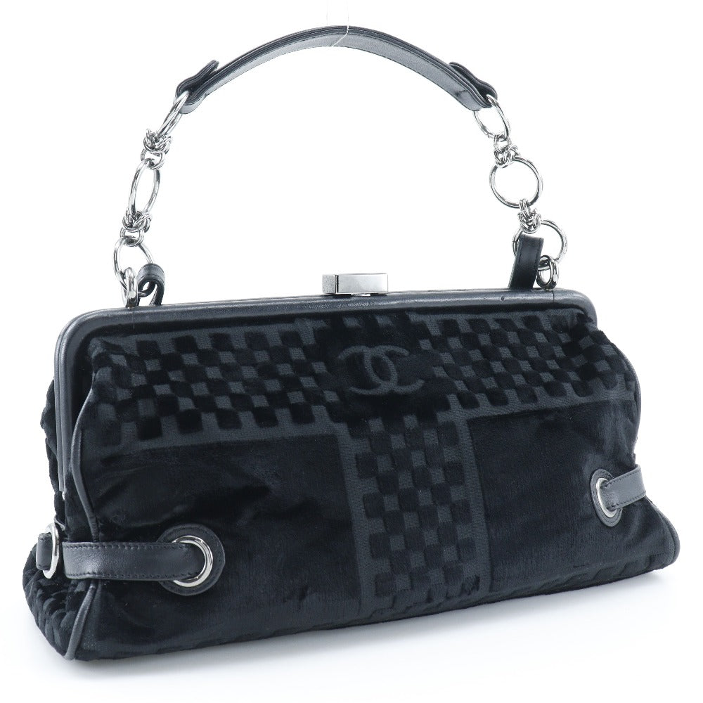 CHANEL Shoulder Bag A33096 Velor black Gamaguchi 2WAY COCO Mark ChainShoulder Women Used