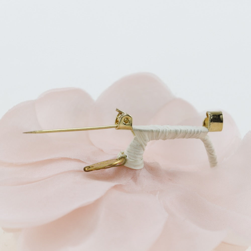 CHANEL Brooch cloth pink Camelia