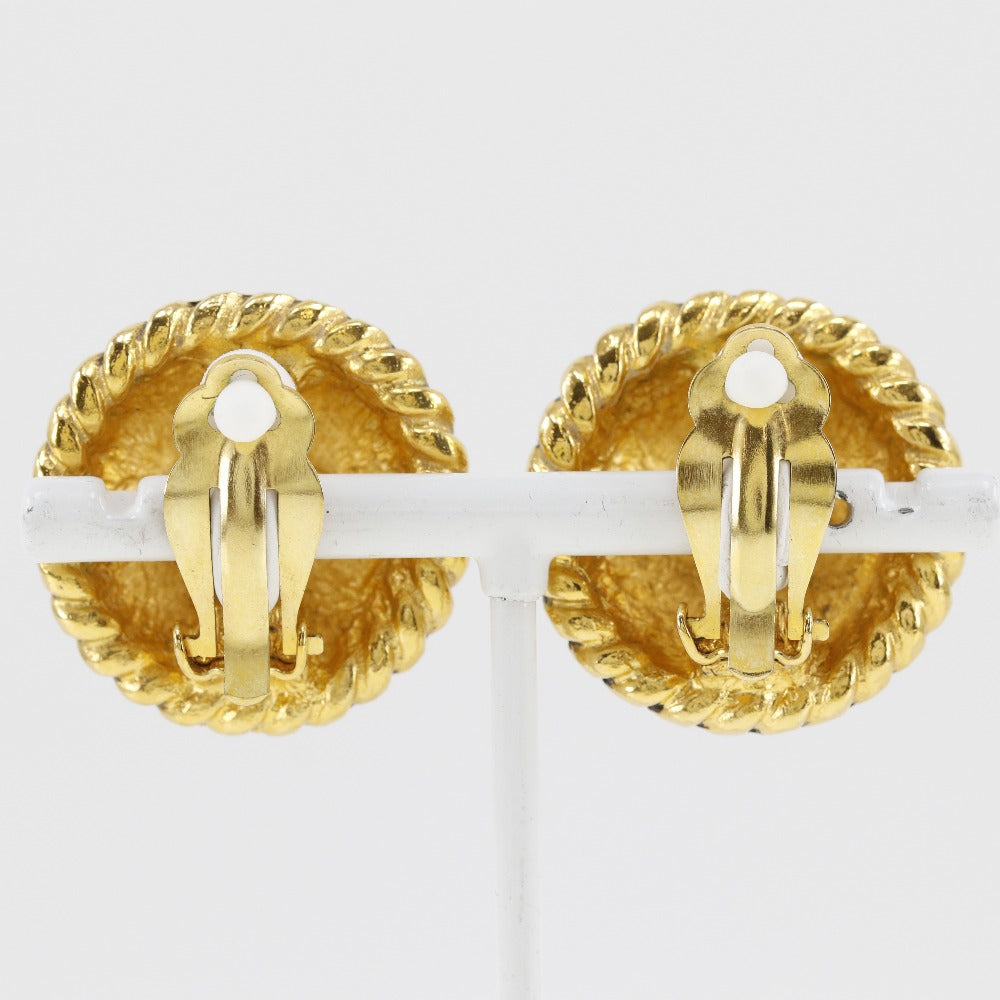 CHANEL Earring Plated Gold gold vintage COCO Mark Women Used