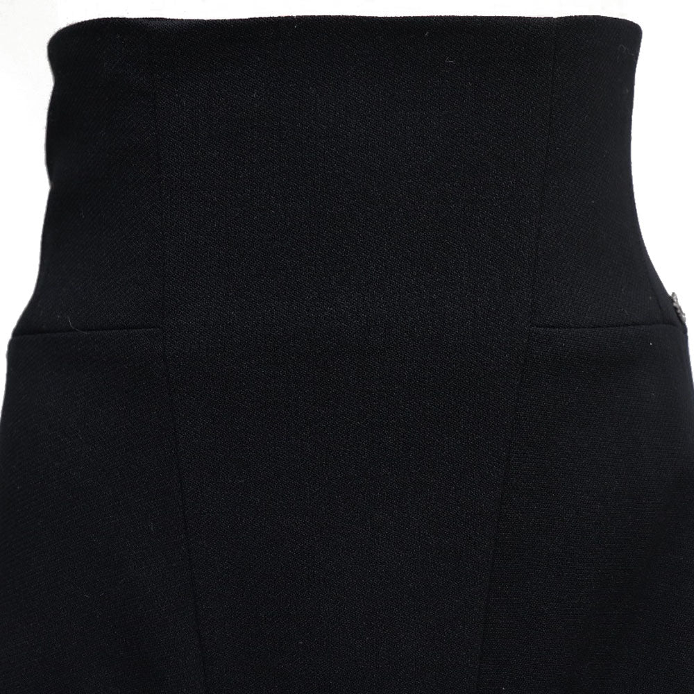 CHANEL skirt 08A P33857V12627 wool black high waist tight Women 38 Used