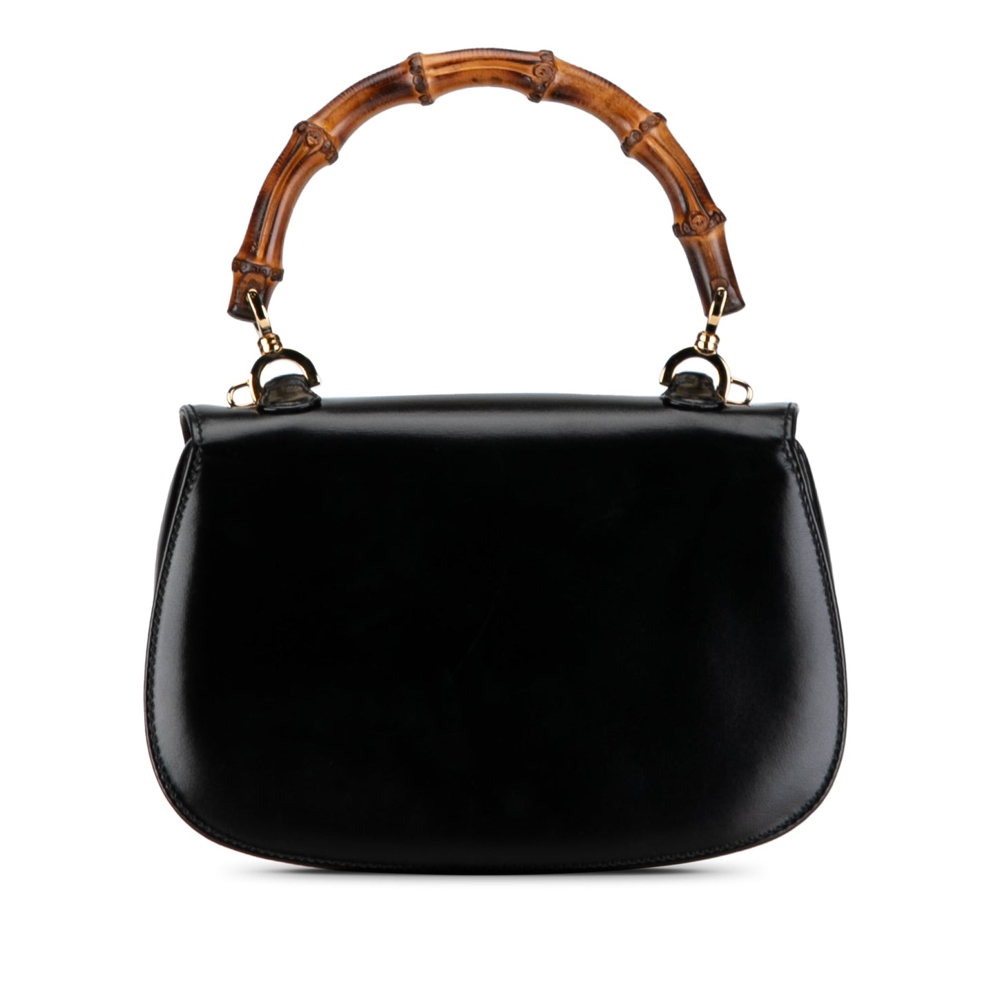 GUCCI Small Leather Bamboo Night Satchel