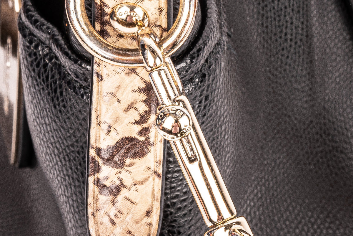 Coach Black & Cream Satchel Bag