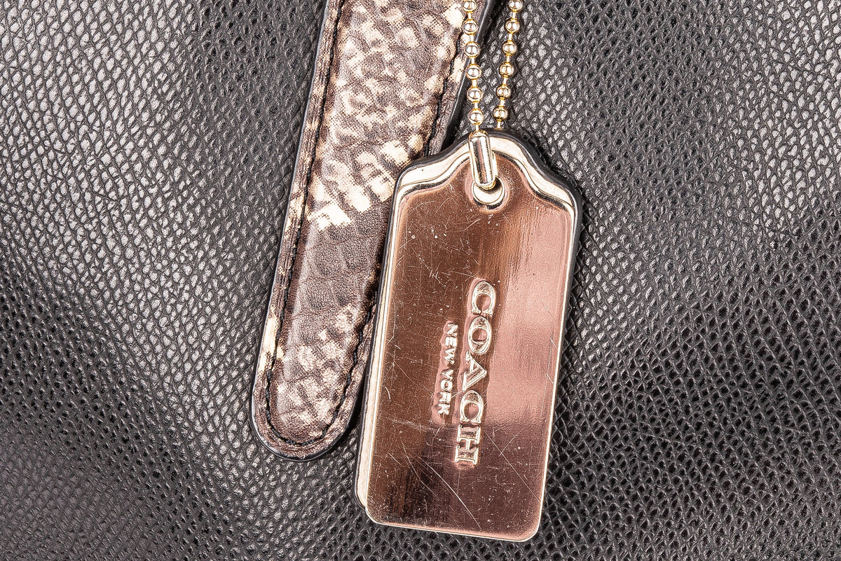 Coach Black & Cream Satchel Bag