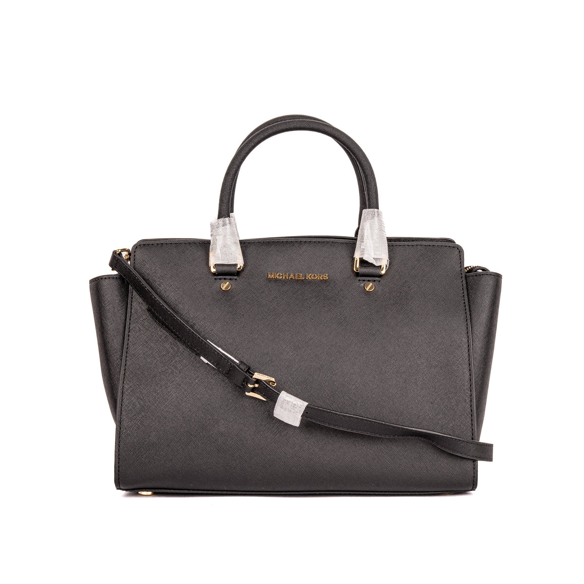 Selma Medium Black Satchel