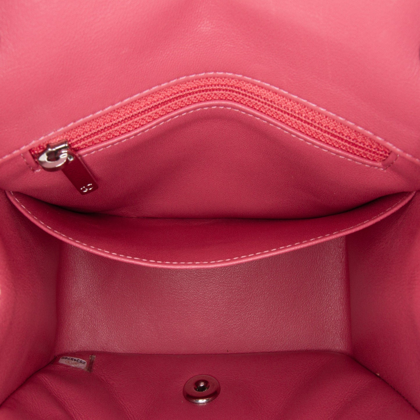 Pink Chanel Mini Square Classic Lambskin Single Flap Crossbody Bag