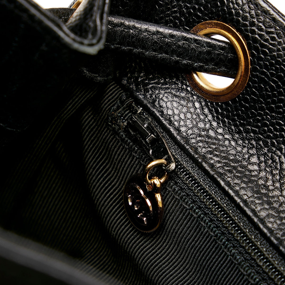 Chanel Triple CC Black Caviar Gold