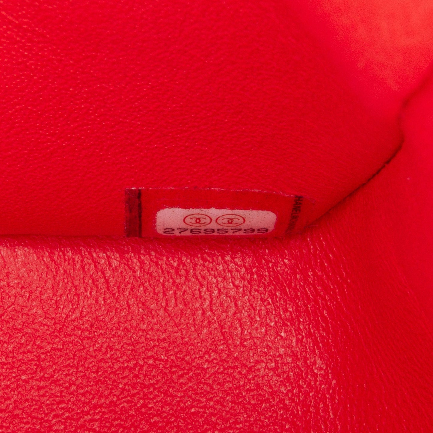 Red Chanel Mini Square Classic Lambskin Single Flap Crossbody Bag