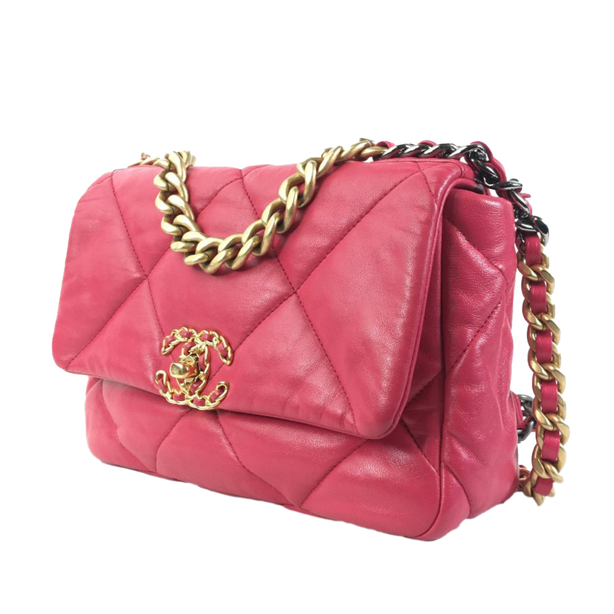 Pink Chanel Medium Lambskin 19 Flap Satchel