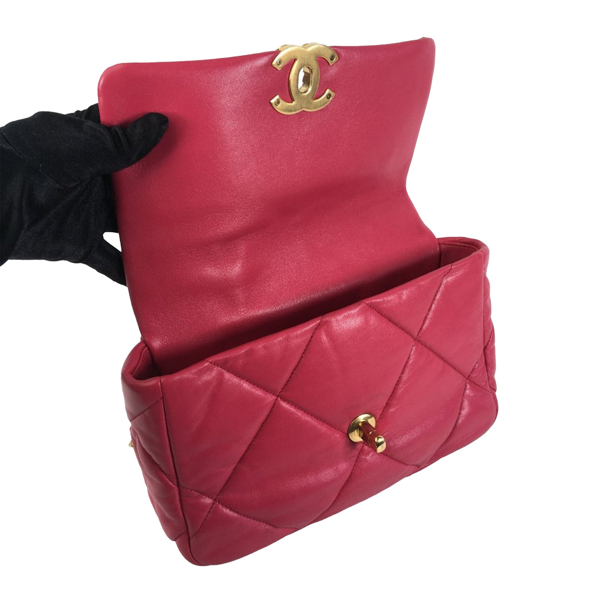 Pink Chanel Medium Lambskin 19 Flap Satchel