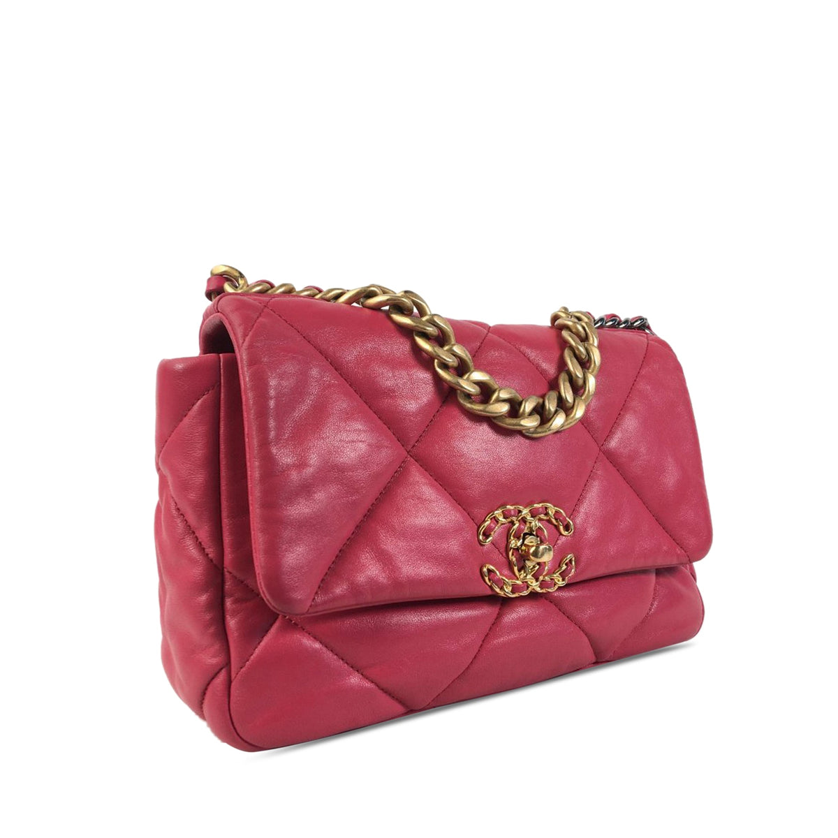 Pink Chanel Medium Lambskin 19 Flap Satchel