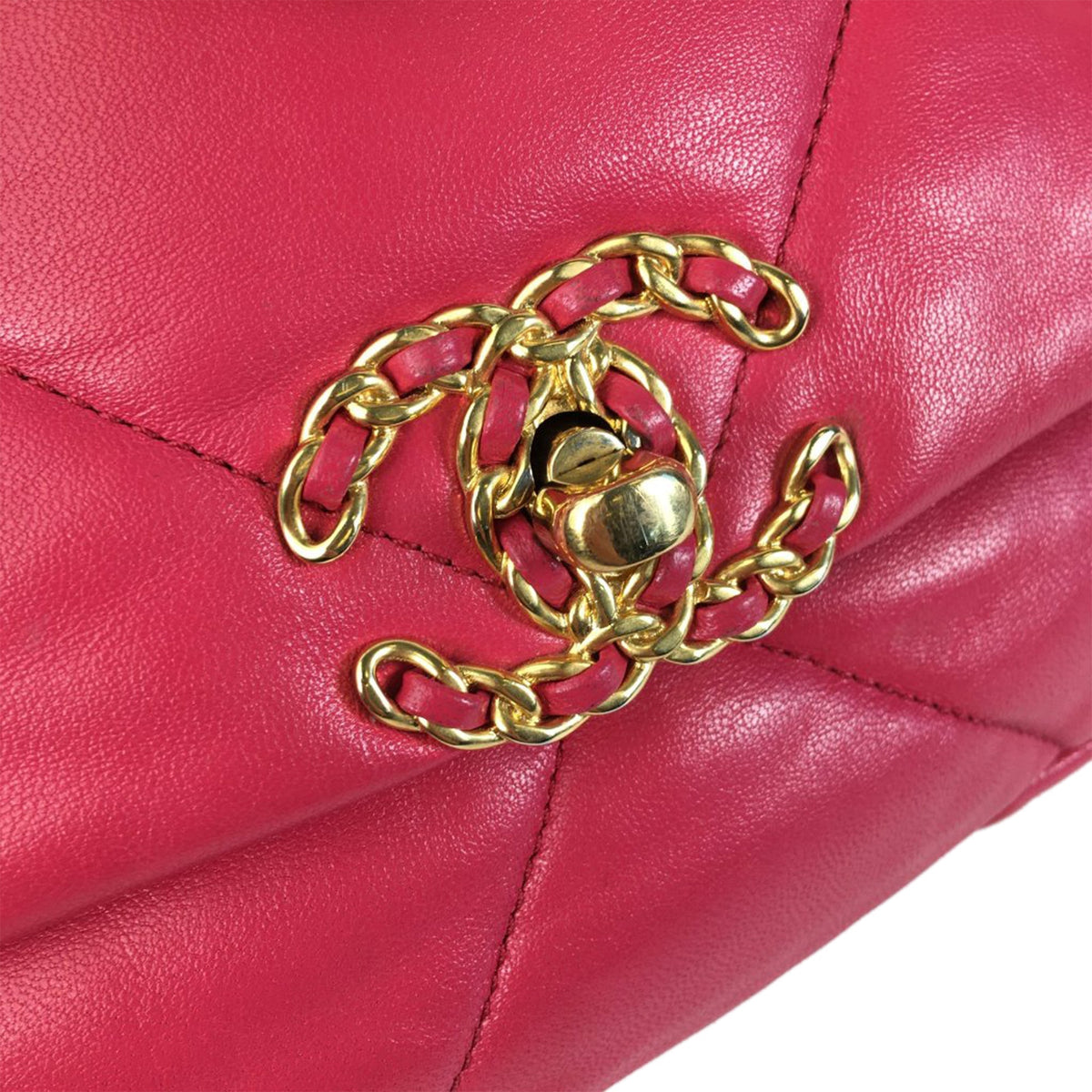 Pink Chanel Medium Lambskin 19 Flap Satchel