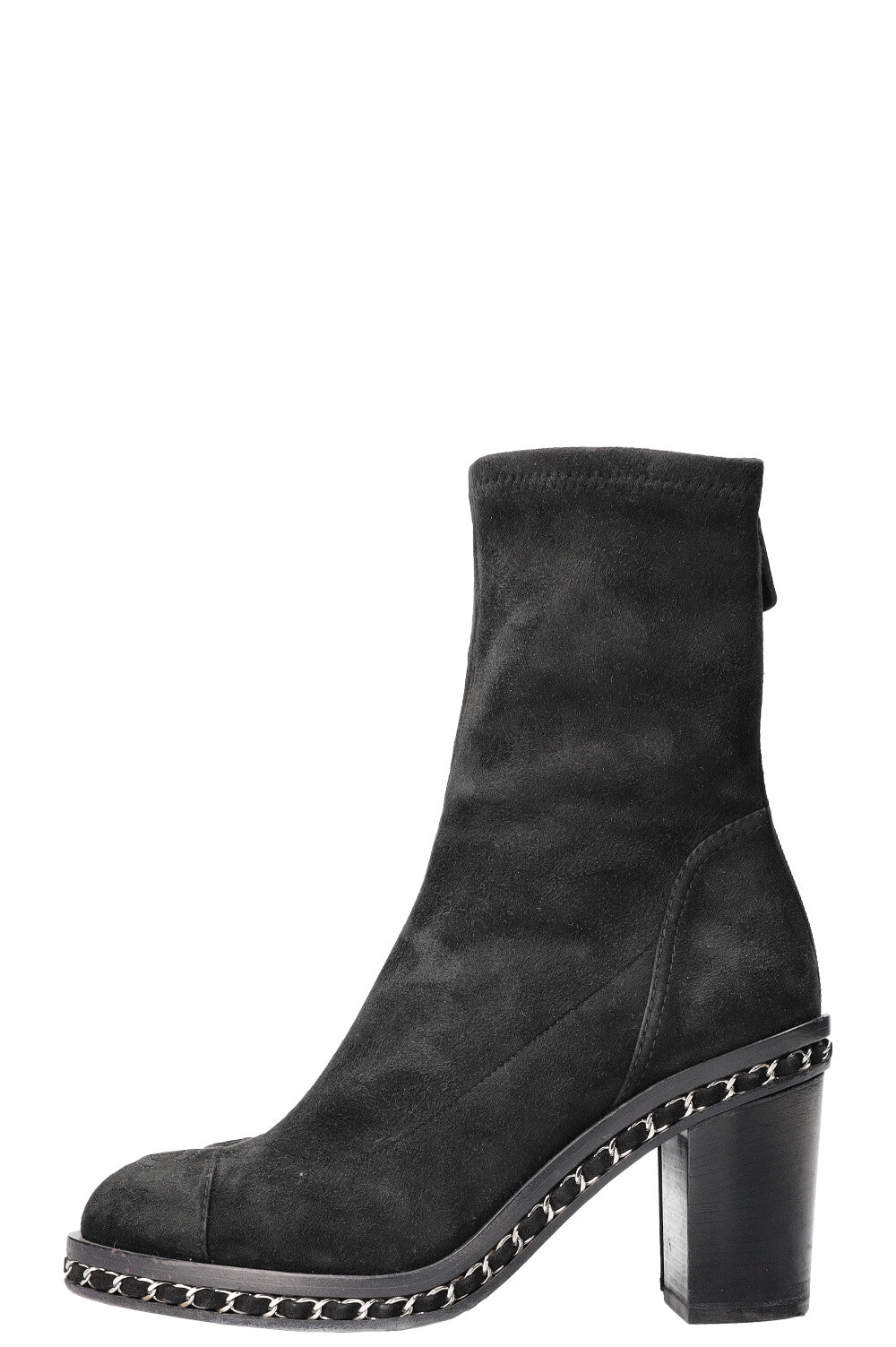CHANEL Boots Suede Black