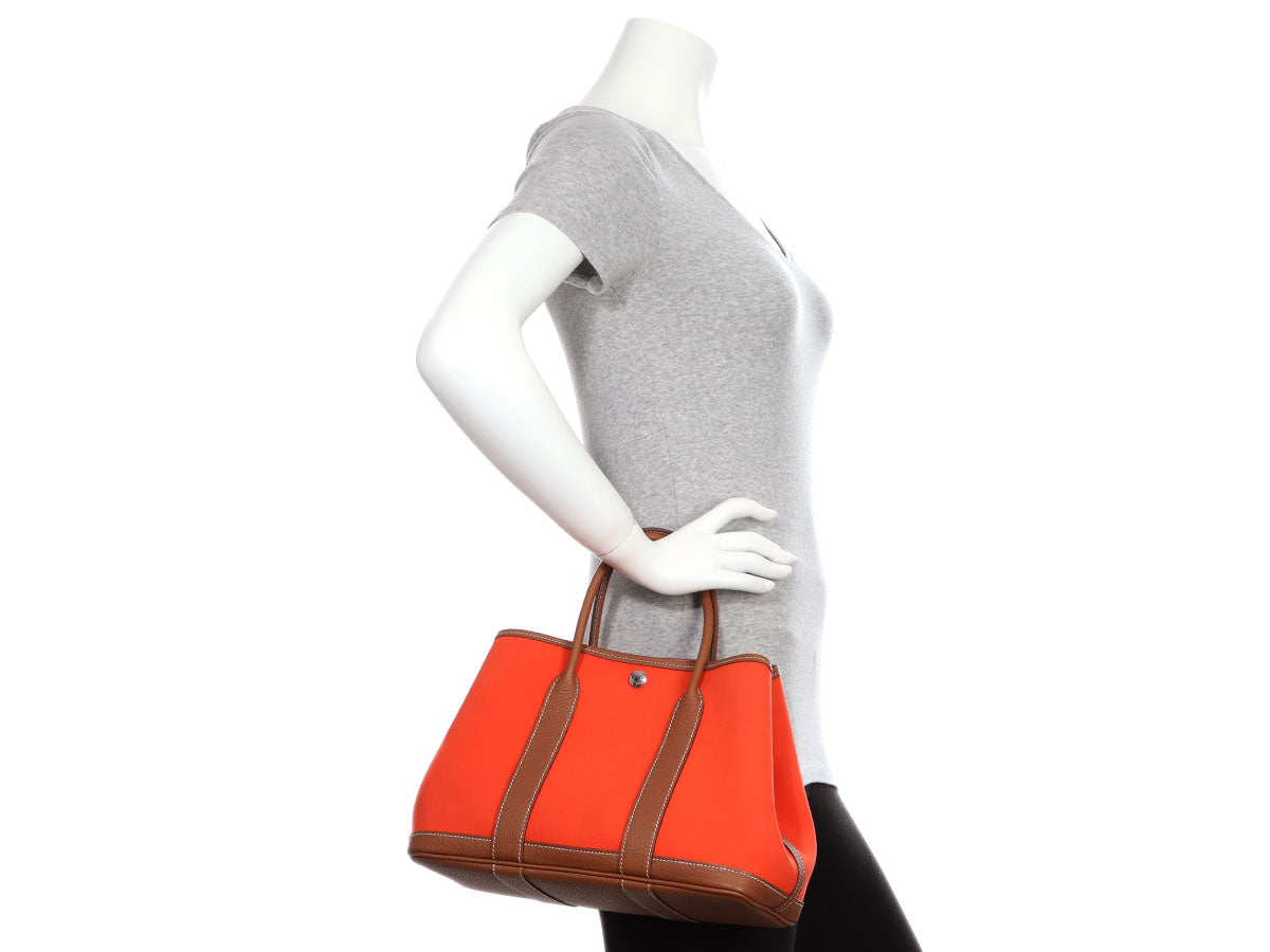 Hermès Feu Canvas Garden Party 30