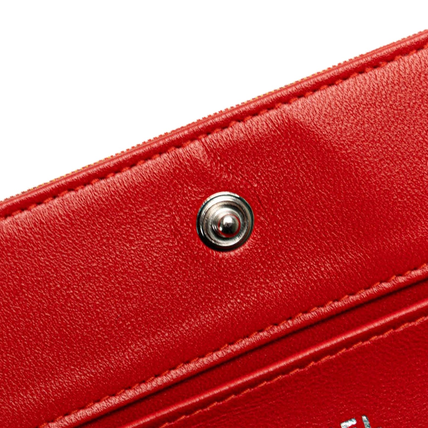 Red Chanel New Travel Line Nylon Continental Wallet