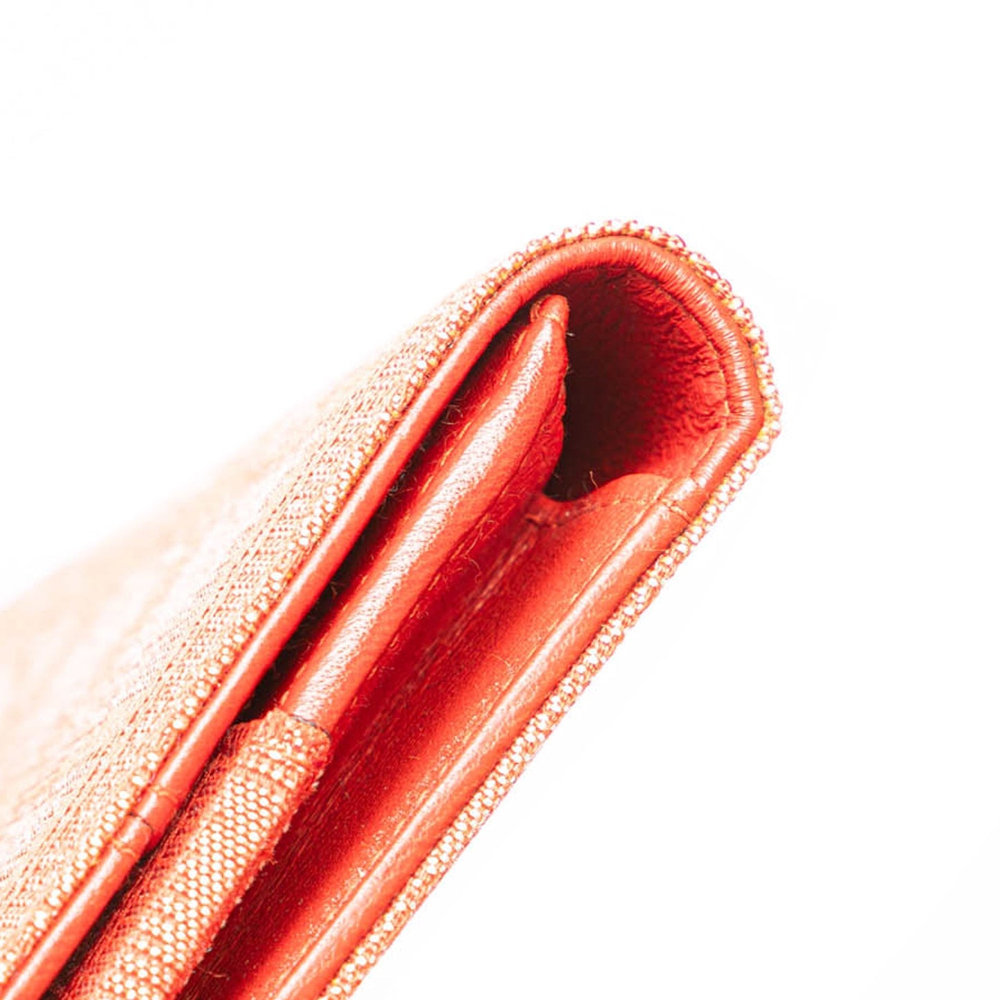Red Chanel New Travel Line Nylon Continental Wallet